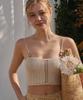 Ondeumismieo Wood Corset Top - Light Beige