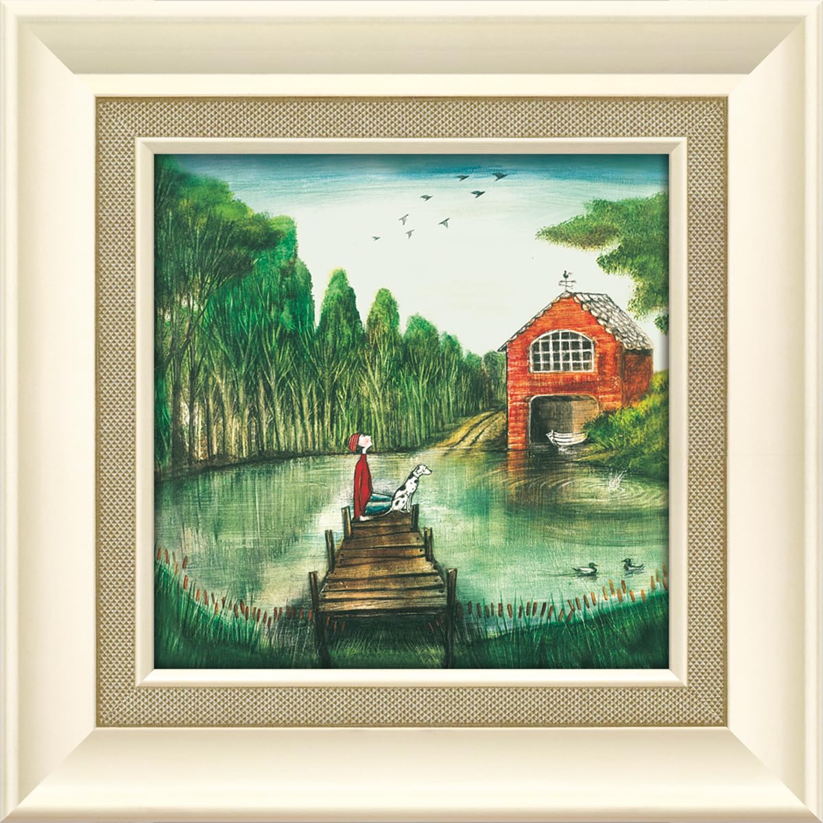 

YouPower Joe Lamb Gel-Coated Square Art Frame, Small, Boathouse