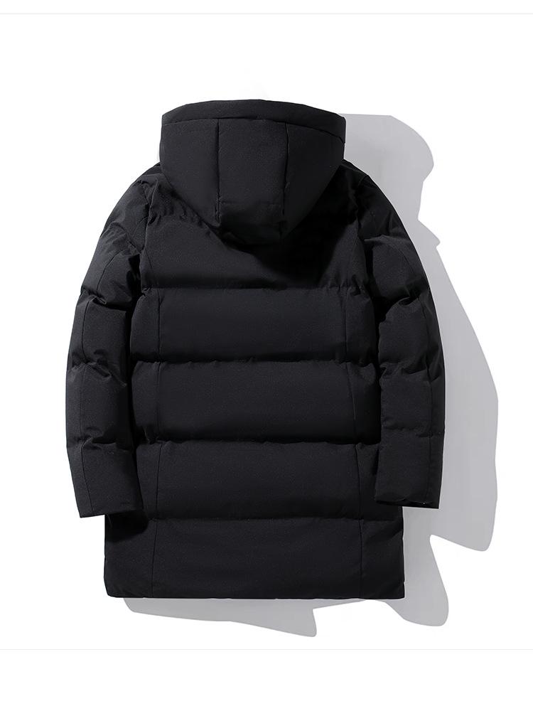 Men's Extra Large Mid-Length Cotton Jacket - Thick, Warm Winter Coat for Plus Size Teens