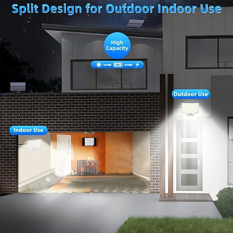 240LED solar LED Motion Sensor Light with Remote Waterproof Security Flood Light for Patio Garage Porch Yard