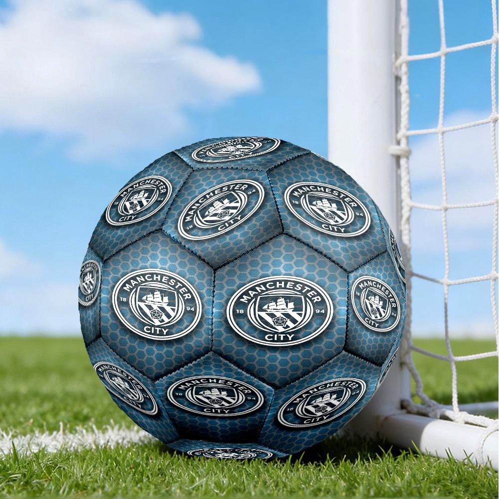 City Football Club Printed Size 5 Soccer Balls, High-Quality, Anti-Slip, Protective Football, A Unique Gift , Birthdays, Christmas Gifts