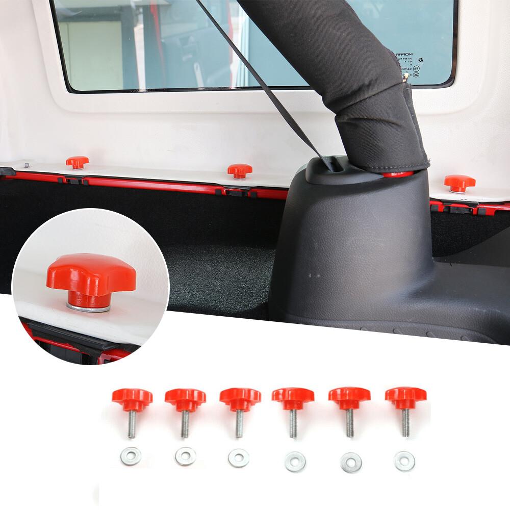 Red Hardtop Removal Bolts Roof Thumb Screws for 4-Door Jeep Wrangler JK JL 2007+