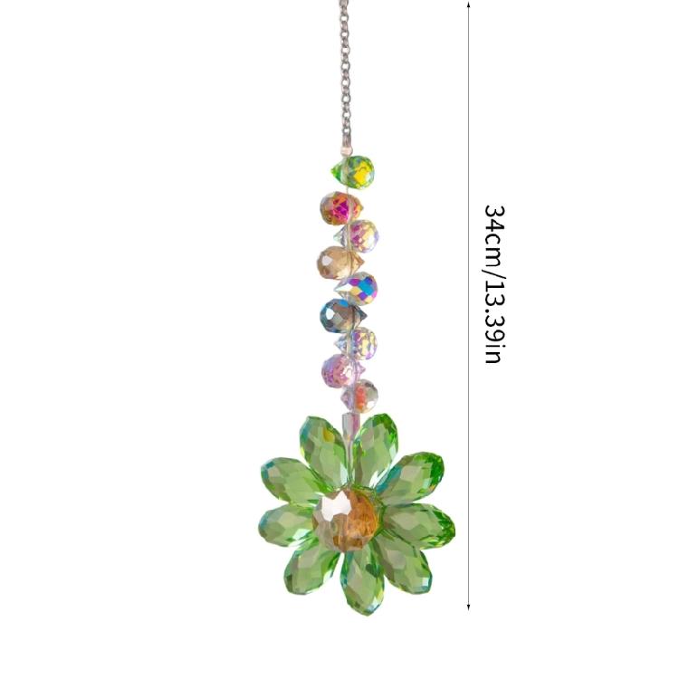 Crystal Rainbows Suncatchers, Hanging Crystals Sun Catchers for Window, Colorful Suncatchers with Sunflowers Pendants