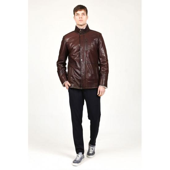 Płaszcz męski ze skóry naturalnej Płaszcz męski z wkładką Jumbo Futrzane wnętrze