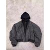 Y2k Oversized Vintage Black Faux Suede Leather Jacket Men Zipper Fake 2 Piece Luxury Designer Clothes Hoodie