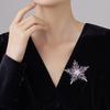 Creative Star Pins Blue Purple Women Brooches Badge Fashion Snowflake Flower Brooch  Gift