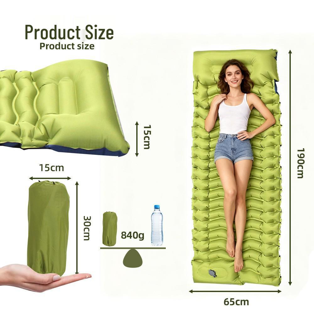 Lightweight TPU Inflatable Camping Mattress with Foot Pump - Portable Outdoor Pad for Hiking and Camping