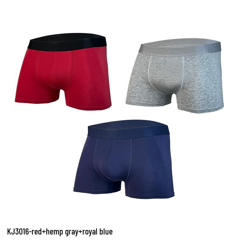 Breathable Cotton Boxer Briefs for Teen Boys - Solid Colors and Plus Sizes