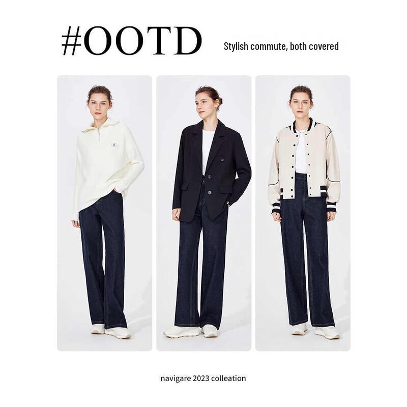 Navigare Women's Washed Wide-Leg Jeans