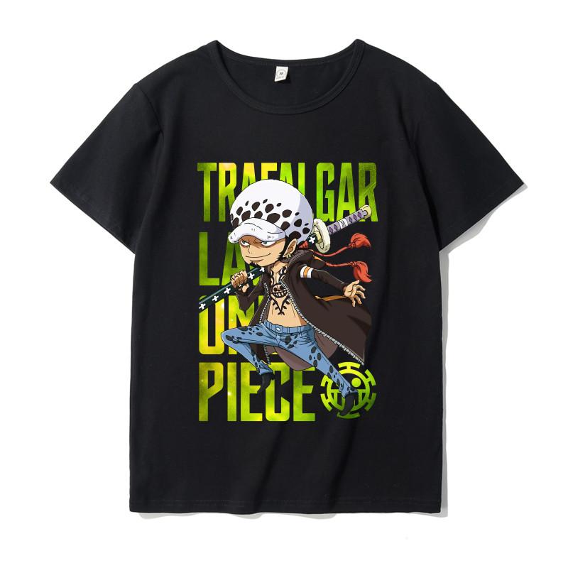 2026 One Piece anime Print Tshirt Esro Luffy Zoro shortsleeved male anime cartoon ins Loose