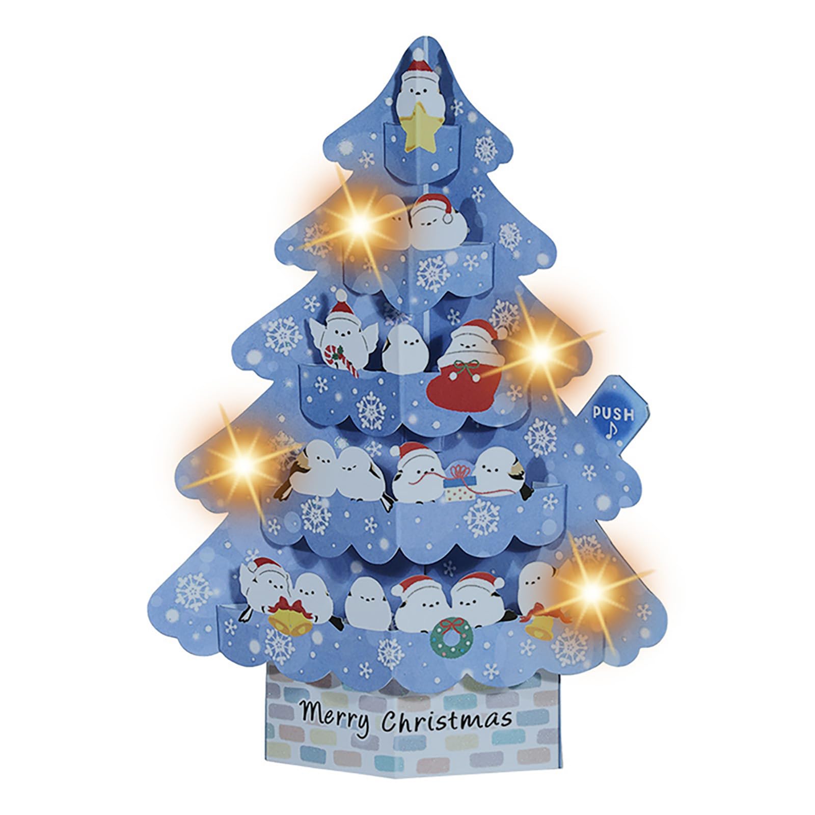 

Sanrio Christmas Message Christmas Lights Shimaenaga JXPM 243833 Card, Card, & Melodies, Tree, 3-5, синий