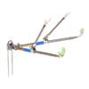 Telescopic Fishing Rod Support Stainless Steel 1.7m Fishing Box Bracket with Ground Insertion for Various Terrains