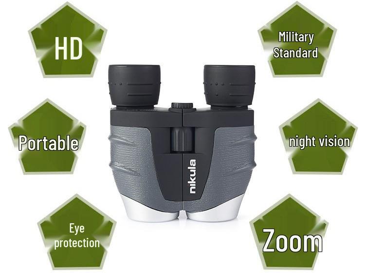 Nikula 10-30x25 High Magnification Dual-Barrel Zoom Binoculars