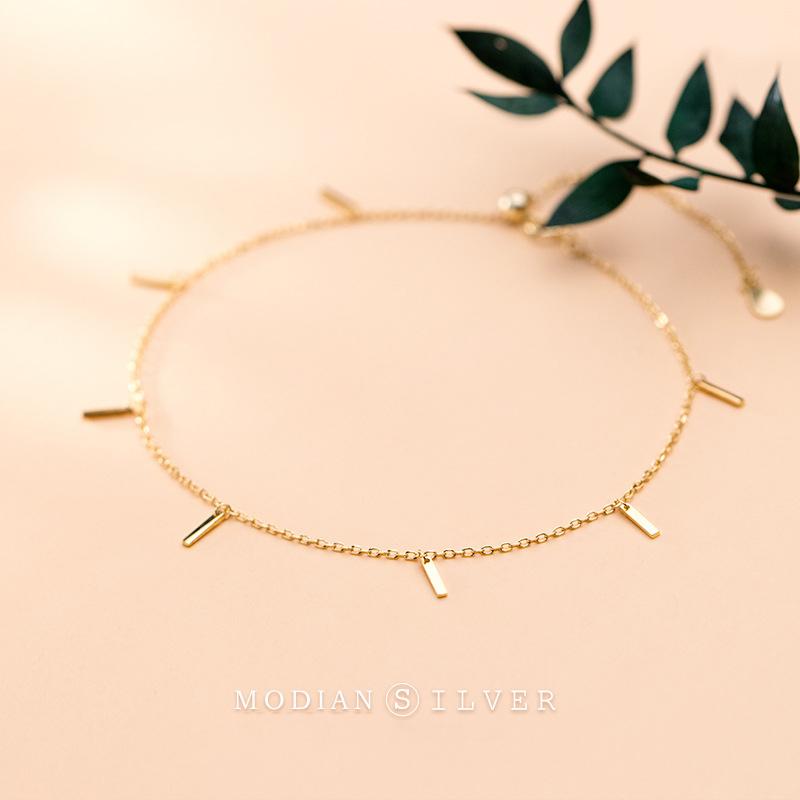 Tone Voguish Stylish Geometric Anklet Adjustable Link Chain Anklet Fine Jewelry For Women Girl Giveaway GiftFashion Anklet