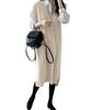 Bidason Knit Winter Women's Dress, V-Neck, Sleeveless, Long, Elegant, Figure-Flatting, Elegant, Slit, Cute, Layering, Soft, Warm, Vest, Casual,