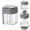 4 In 1 Camping Seasoning Jar with Lid Transparent Spice Dispenser 4 Compartment Outdoor Cooking