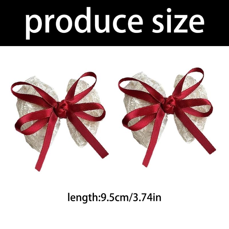 Adorable Lace Trimmed Hair Bows Hairpins for Infants Comfortable Baby Hair Accessories No Slip Grip Handmade Barrettes