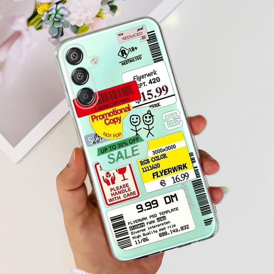 For Samsung Galaxy M15 5G Case SM-M156B Luxury Marble Clear Silicone Soft TPU Phone Cover For Samsung Galaxy F15 5G