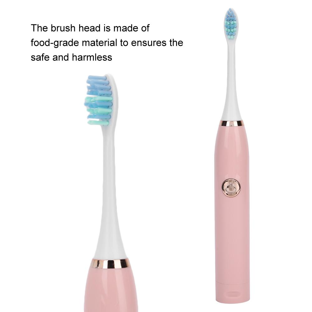 Electric Sonic Toothbrush Vibration Soft Hair Waterproof Adult Automatic Toothbrush Rose