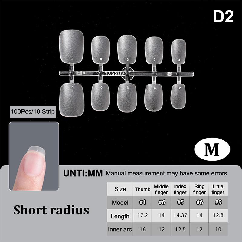 

100 шт./10 полосок Профессиональные Экстра Тонкие Прозрачные Матовые Накладные Ногти Половина Покрытия Прессование Ногтей Ногтевой Салон as the picture