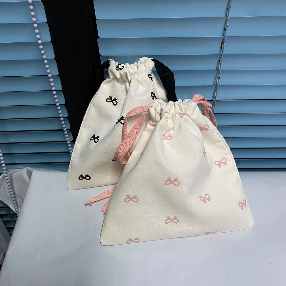 Canvas Drawstring Storage Bag Portable Cotton Pouch Casual Drawstring Hanging Bag  Work