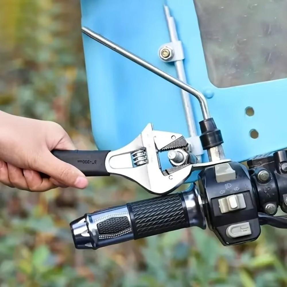 Non-Slip Handle Adjustable Ratcheting Wrench Large Opening Bathroom Wrench Bathroom Installation