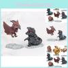 Süßes Godzilla Actionfiguren Set PVC-Material 3-9cm Schreibtisch Auto Dekor Sammlerstücke