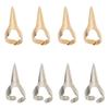 8Pcs Vintage Nail Finger Ring Punk Halloween Style Hair Separation Ring for Hair Braiding Curling Punk Claw Ring Cosplay Gifts