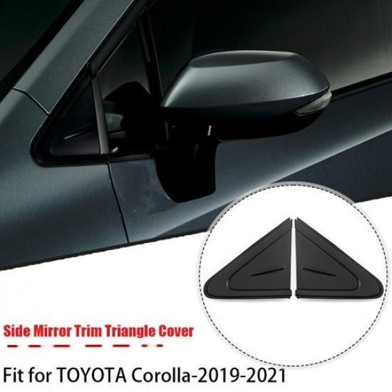 RH+LH Side Mirror Trim Triangle Covers replacement For 2019-2021 Toyota Corolla