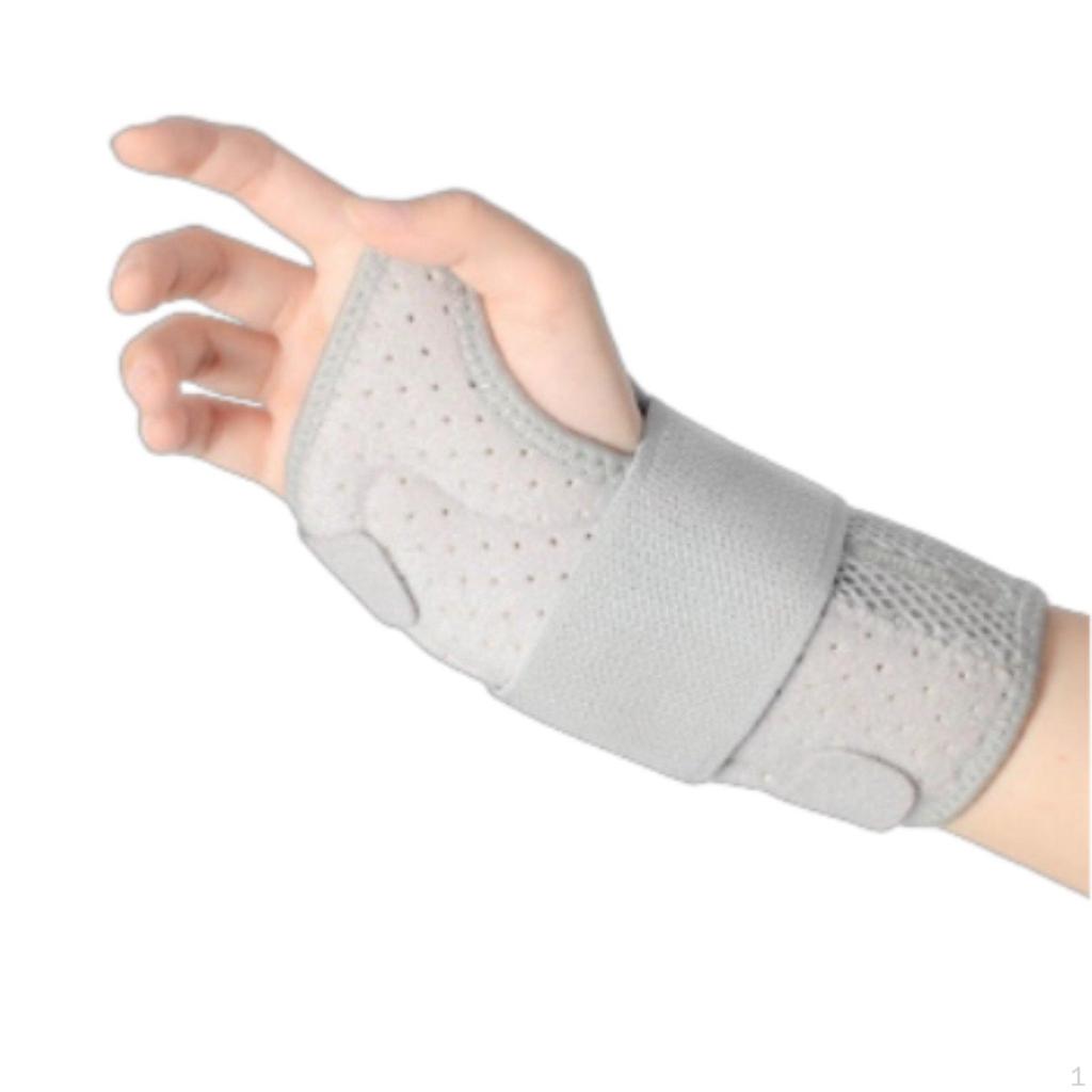 Wrist Brace with Metal Splints Lightweight Design Support Stabilizer Breathable