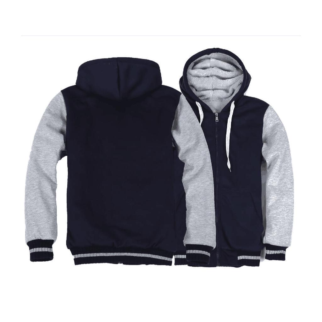 Men's Pullover Winter Workout Fleece Hoodie Jackets Full Zip Wool Warm Thick Coats