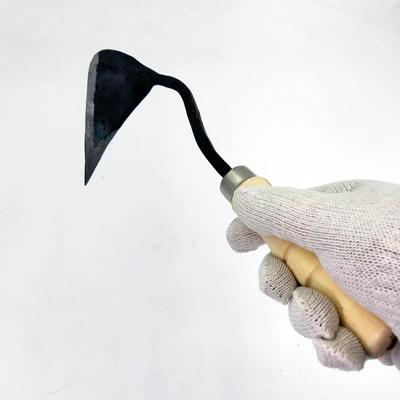 Hand Plow Wooden Short Handle Hoe Korean Style Traditional Garden Digger Tool for Better Home Garden Seedling Tools Digger Tool