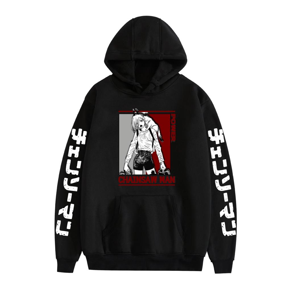 Chainsaw Man Hoodie Autumn Winter Fleece Streetwear Tops