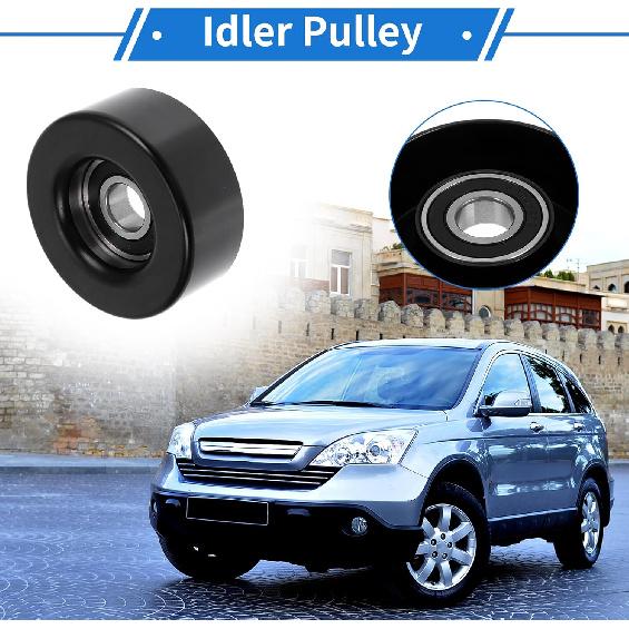 1 Pc Drive Belt Idler Pulley for Ford Escort 1998-2004,for Ford for Mustang 1998-2004 Iron Black Serpentine Tensioner Pulley Idler