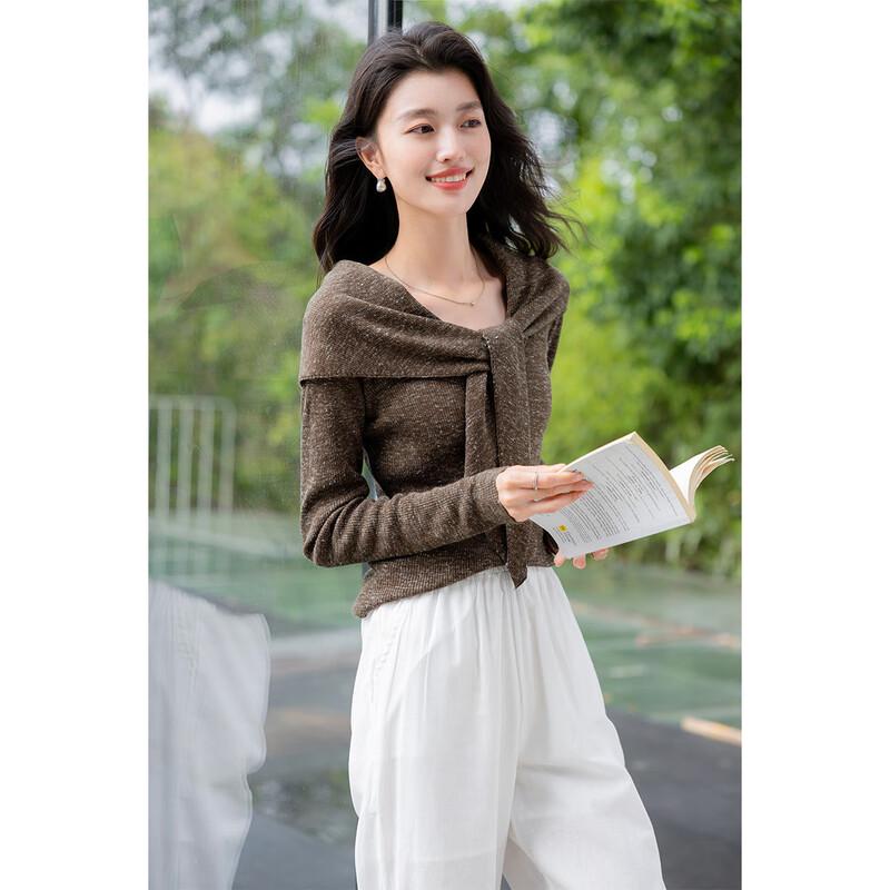 Mocana Women's 2-Way Wear Long Sleeve Knit Top