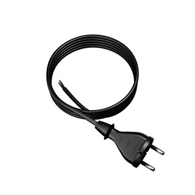 Rubber Power Cable with Straight Plug 4M 2X1.5Mm2 Type E 16A Black