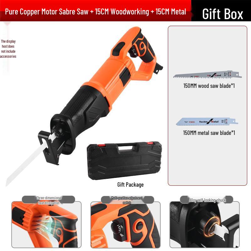 Versatile Handheld Reciprocating Saw for Woodworking, Frozen Meat, and Bone Cutting