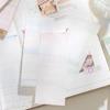 Sakura Series Tearable Sticky Notes: 60-Sheet Color Blocking with Grid Background