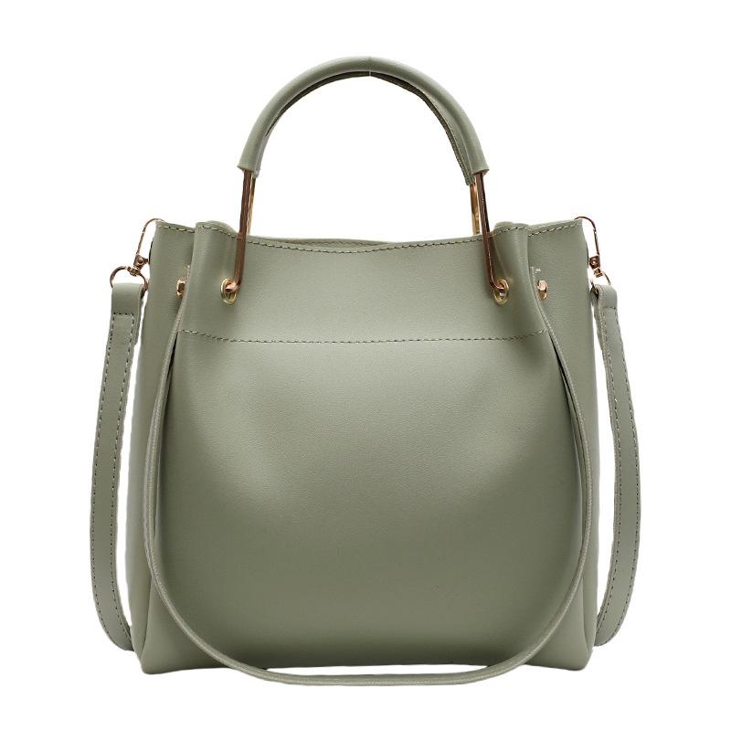 Textured shoulder bag New spring and summer simple casual shoulder bag Portable messenger bucket bag
