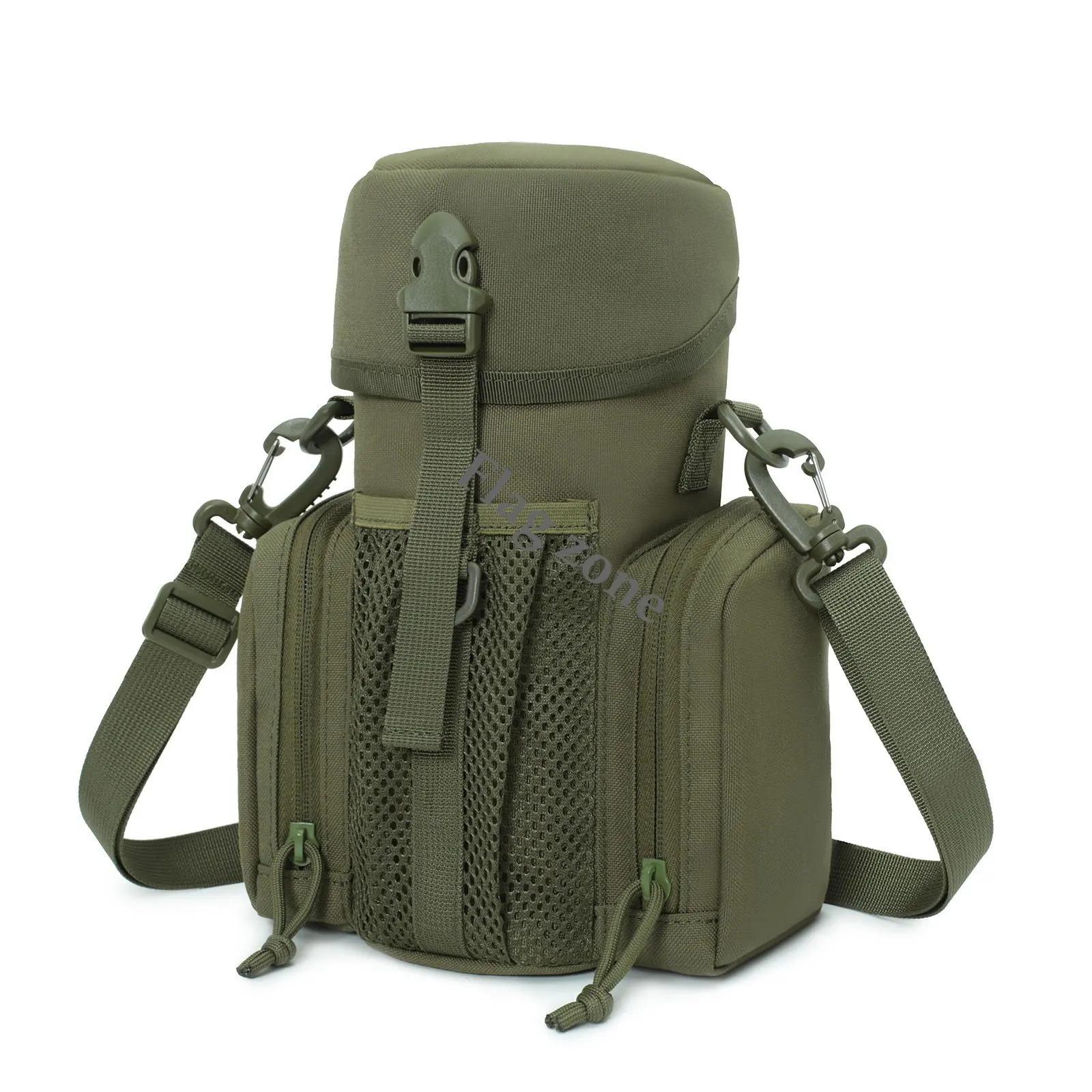 

Чоловіча сумка для пляшки з водою Molle, мисливське спорядження, портативна сумка для подорожей на відкритому повітрі, похід, тримач для мобільного телефону, сумка для перенесення чайника