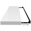 Floating Shelf High Gloss White 120 X 23.5 X 3.8 Cm MDF