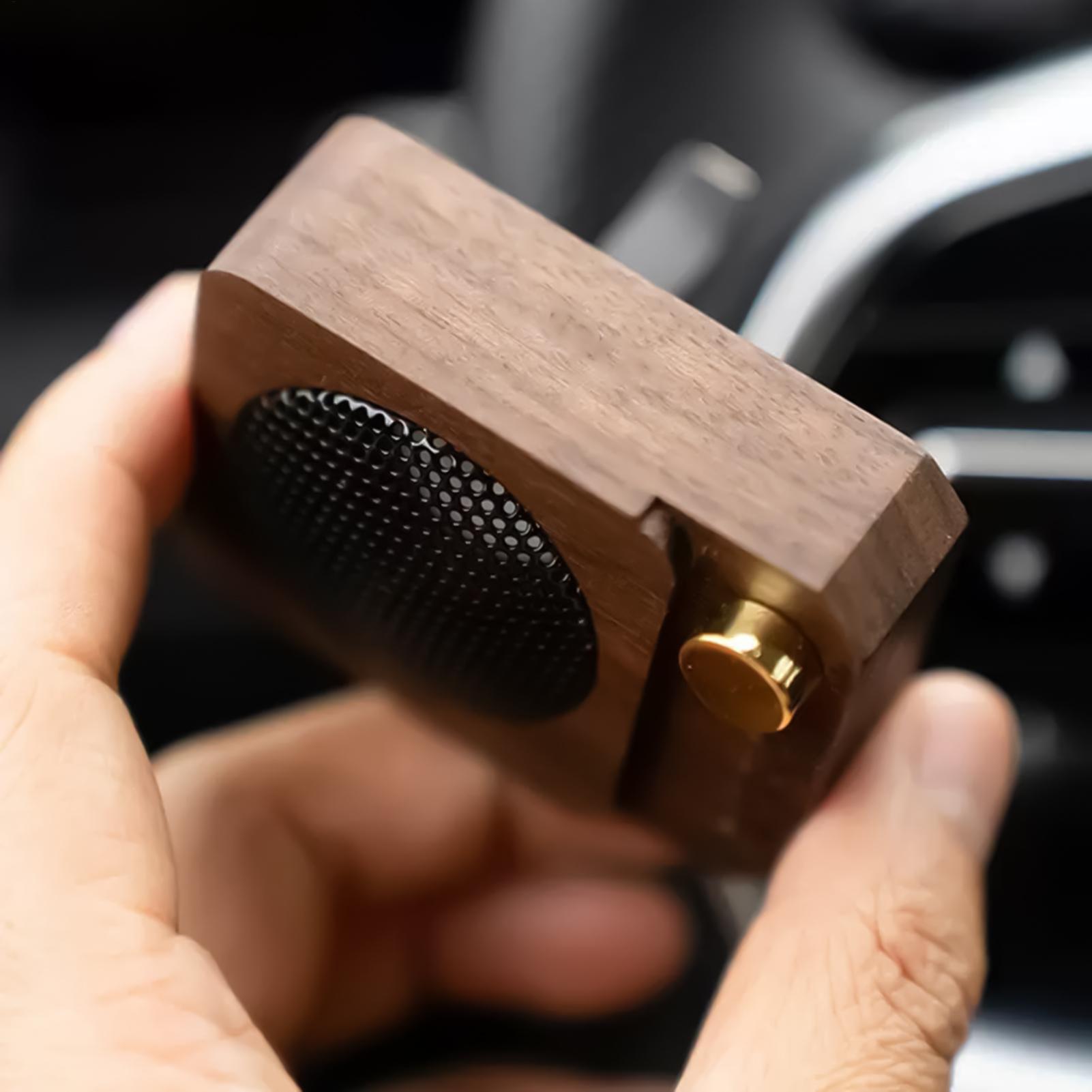 

Small Speaker Ar Freshener Long Lasting Fragrance Decoration Wood Speaker Air Outlet Fan Creative Auto Perfume Interior Diffuser CN