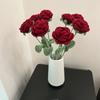 1 Stück Moderne Eleganz Simulationsblume Heimdekoration Esstisch Gestrickte Rose Einzelner Strauß Hochzeit Kunstblume