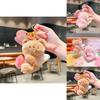 Adorable Cream Bear Stretch Plush Keychain Cute Cartoon Keychain Accessory Gift For All Ages