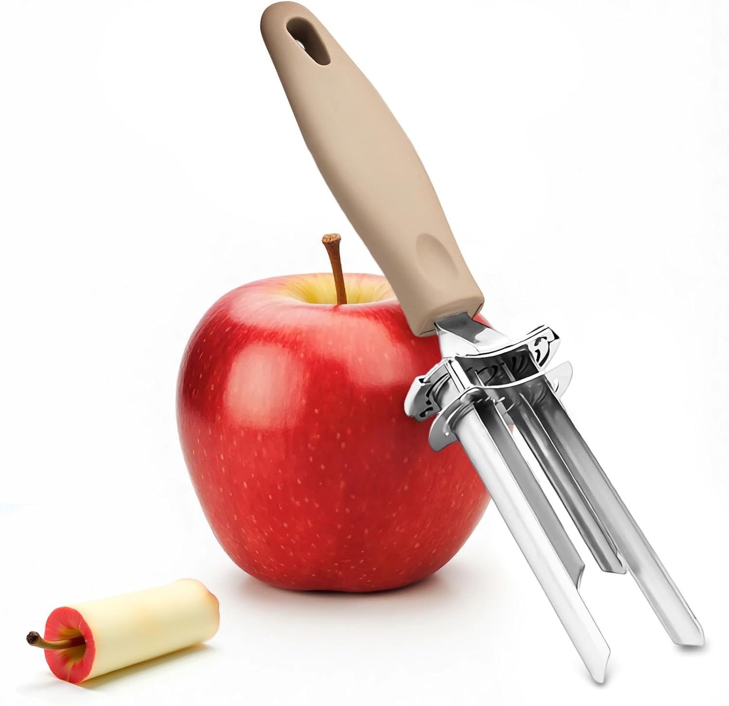 

Регулируемая яблокорезка из пищевой нержавеющей стали, кухонный инструмент с крючком и эргономичной ручкой для эффективного удаления сердцевины снежной груши