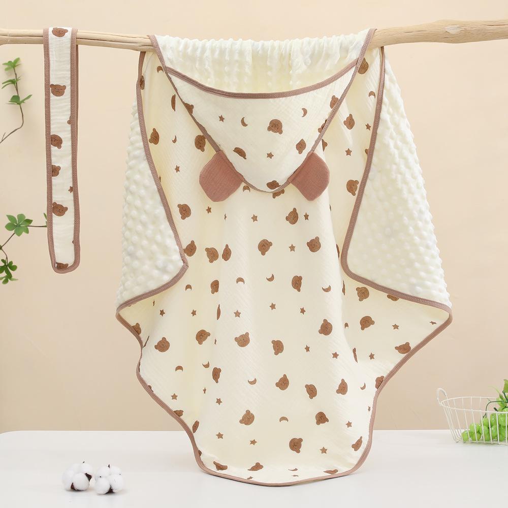 Newborn Lightweight Baby Blanket: Anti-Startle Bean Velvet Quilt for Spring & Autumn