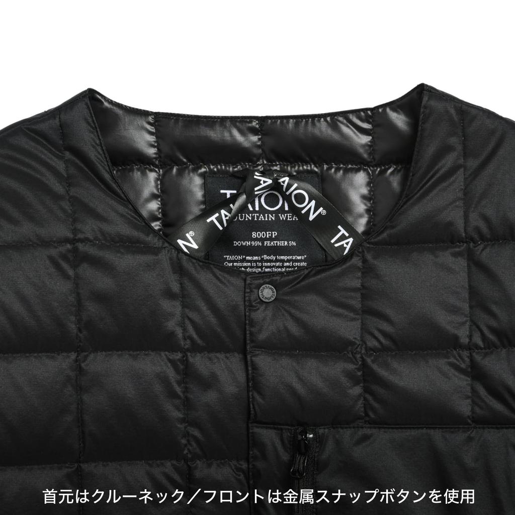 Taion Down Jacket Check X Black 104SBMT-DX (Black/Red)