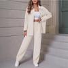 Amazon 2026 European and American Cross-border Spring and Autumn New Fashion Suit High Waist Trousers Loose Shirt Two-piece Set