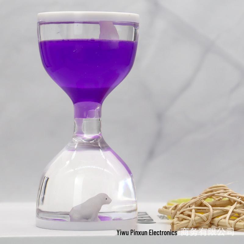 Dreamy Milky White Liquid Diamond Oil Hourglass Ornament - Children's Day Gift