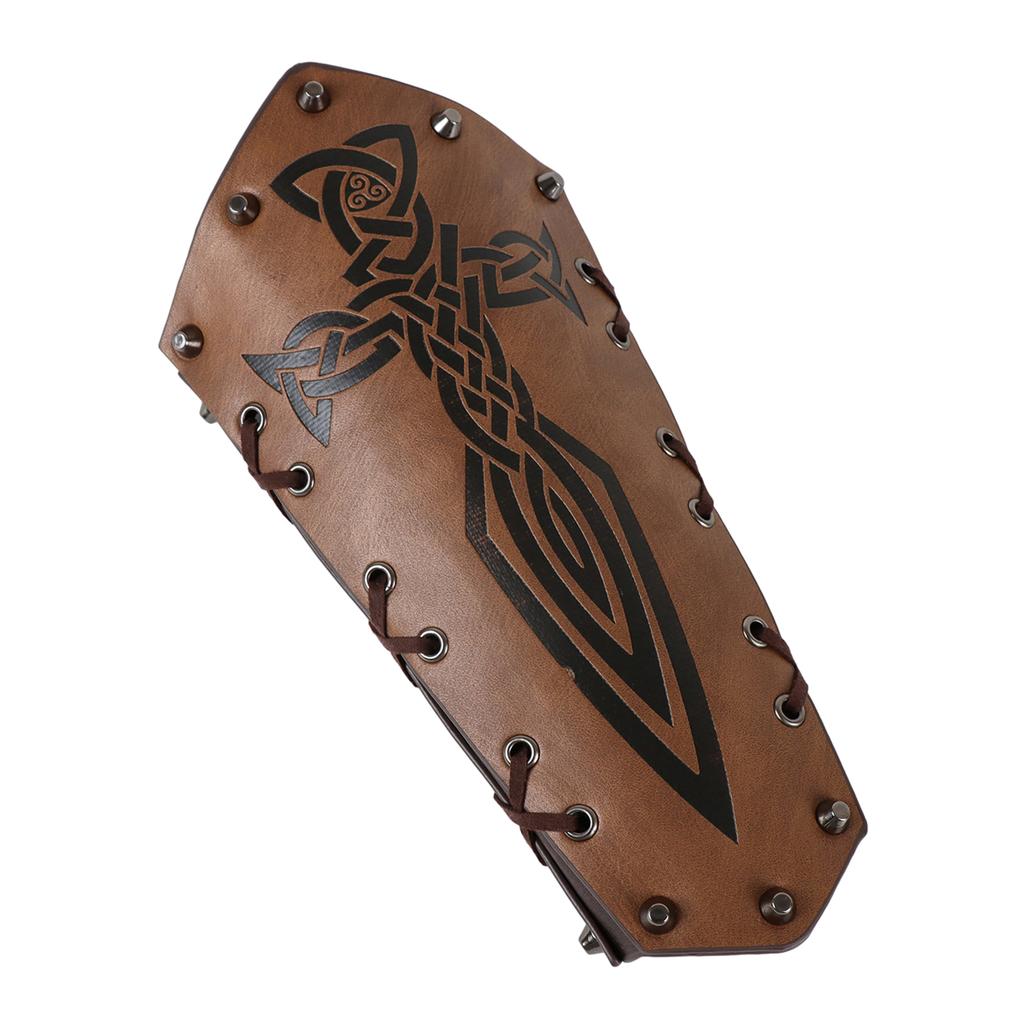 Knight Arm Gauntlets Leather Belt  Vintage Arm Guards Halloween Cosplay Costume